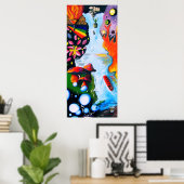 超現実的なファンタジーマッシュルームワンダーランド ポスター (ホームオフィス)