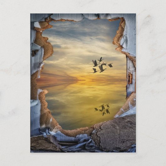 超現実的なファンタジー景観 ポストカード (正面)