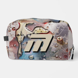 超現実的なメタリック フルイド アートのカスタム引用符 トラベル ドップキット