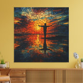 超現実的なモザイク：モーションにおける断片化された視点 キャンバスプリント (インサイチュ (リビング))