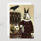 超現実的なヴィンテージハローウィンパーティ招待状 招待状 (正面/裏面)