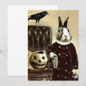 超現実的なヴィンテージ ハロウィンパーティーの招待状 招待状 (正面/裏面)