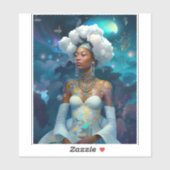 超現実的な世界のレディースコズミックアフリカンアメリカン・アート シール (シート)