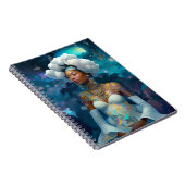 超現実的な世界のレディースコズミックアフリカンアメリカン・アート ノートブック (右側)