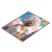 超現実的な世界のレディ・アフリカ・アメリカン・アート ノートブック (左側)