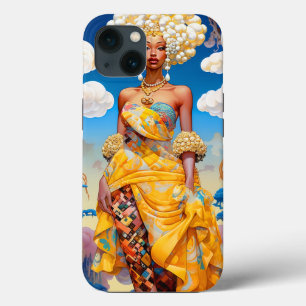 超現実的な世界のレディ・アフリカ・アメリカン・アート iPhone 13ケース