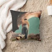 超現実的な人物が銀河のゲートウェイに入る クッション (ブランケット)