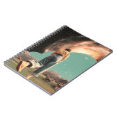 超現実的な人物が銀河のゲートウェイへと歩く ノートブック (左側)