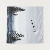 超現実的な冬の風景 タペストリー (正面(横))