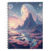 超現実的な別世界の風景の魔法の世界 ノートブック (正面)