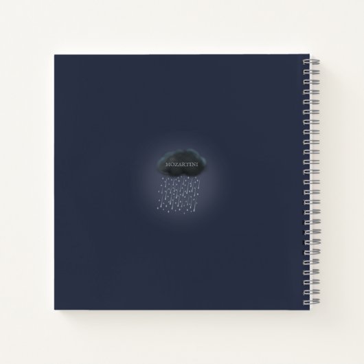 超現実的な夢の世界の暴風雨パーソナライズされた ノートブック (裏面)