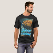 超現実的な大きな魚を釣る男 Tシャツ (正面フル)