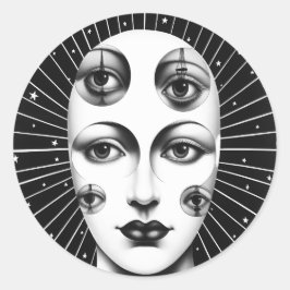 超現実的な天女 ラウンドシール