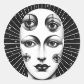 超現実的な天女 ラウンドシール (正面)