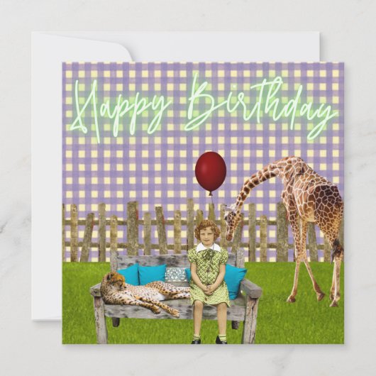 超現実的な女の子と動物園の動物ファンキー誕生日 (正面)