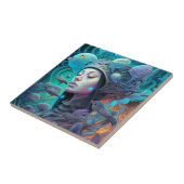 超現実的な女鳥の幻想的な芸術 タイル (側面)