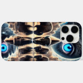 超現実的な宇宙のビジョン：野生のバッファローたちの湖面に映る姿 Case-Mate iPhoneケース (裏面 (横))