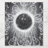 超現実的な宇宙の窓の絵 ワインラベル (シングルラベル)