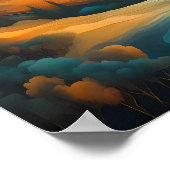 超現実的な宇宙の雲の風景 – Dreamy Intergalactic ポスター (角)