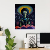 超現実的な宇宙人のアートポスター ポスター (ホームオフィス)