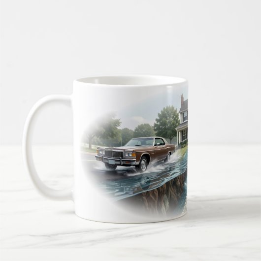 超現実的な富と時間の経過の夢マグカップ コーヒーマグカップ (左)