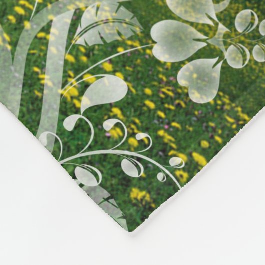 超現実的な平和と愛の芸術を独自にデザイン フリースブランケット (角)