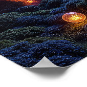 超現実的な庭の神秘的な空中浮遊木 ポスター (角)