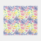 超現実的な庭園 フリースブランケット (正面(横))