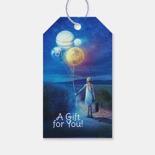 超現実的な彼女の未来への動き ギフトタグ (正面)
