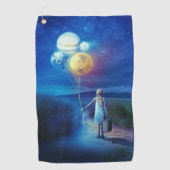 超現実的な彼女の未来への動き ゴルフタオル (正面)