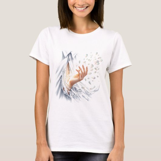 超現実的な手:想像力と神秘のジェスチャー Tシャツ (正面)