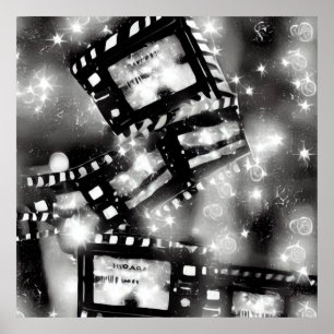 超現実的な抽象芸術フィルムストリップ ポスター