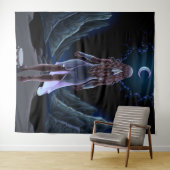 超現実的な月明かりの少女 タペストリー (インサイチュ(横))