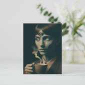 超現実的な朝のコーヒー ポストカード (スタンド正面)