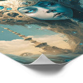 超現実的な未来的エイリアン女性景観 ポスター (角)