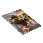 超現実的な浮島と滝 ノートブック (右側)