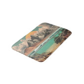 超現実的な海と山の風景 波 バスマット (アングル)