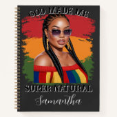 超現実的な湾曲した黒人女性、黒い歴史 ノートブック (正面)