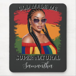 超現実的な湾曲した黒人女性、黒い歴史 マウスパッド