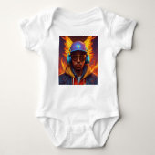 超現実的な漫画ヒップホップ：ゲームキャラクター ベビーボディスーツ (正面)