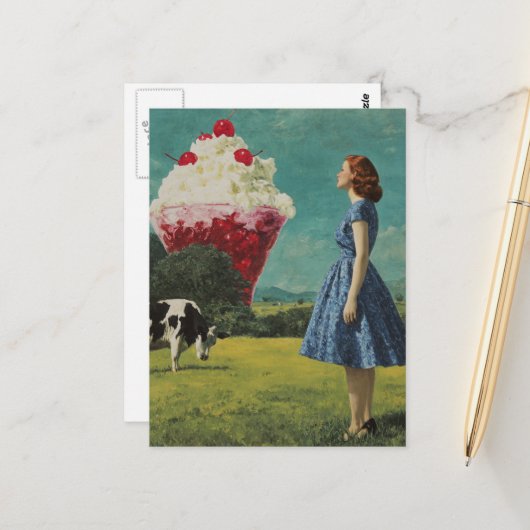 超現実的な甘いトリートメント ポストカード (正面/裏面インサイチュ)