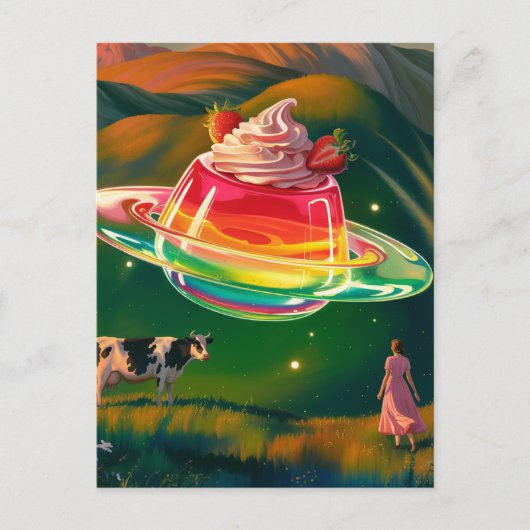 超現実的な甘いトリートUFO ポストカード (正面)