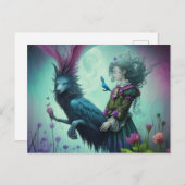 超現実的な生き物を持つファンタジー ポストカード (正面/裏面)