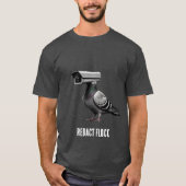 超現実的な監視カメラの鳩 カスタマイズ可能 Tシャツ (正面)