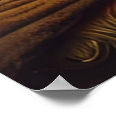 超現実的な目と抽象芸術の風景 ポスター (角)