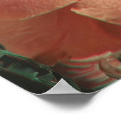 超現実的な目と花と蝶 ポスター (角)