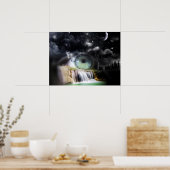 超現実的な目の滝ファンタジー ポスター (キッチン)