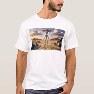 超現実的な砂漠の風景の中のエイリアンのタイムトラベラー Sa Tシャツ