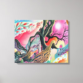 超現実的な神秘的な風景 キャンバスプリント