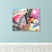 超現実的な神秘的な風景 キャンバスプリント (インサイチュ (ウッドフロア))